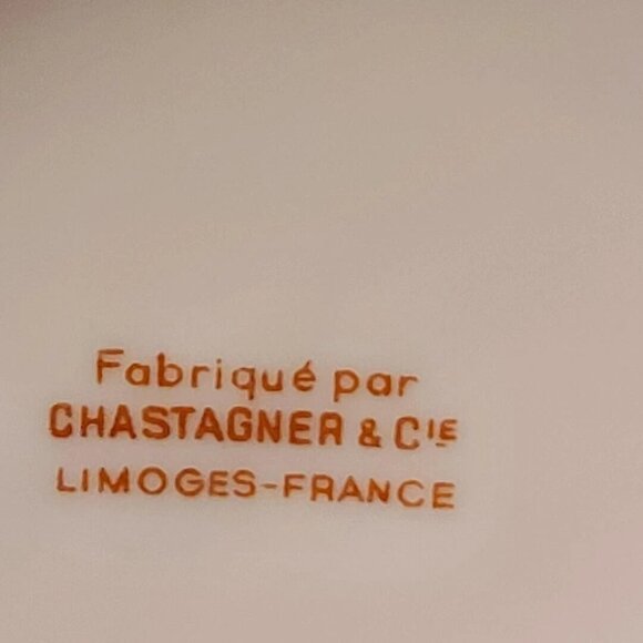 Vintage Limoges of France Chastagner White Covered Handled Serving Dish - Picture 7 of 7